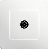 DEBFLEX - Caly - TV Wall Plug - TV Connection or DTT Decoder - ABS - Recessed Installation - Complete Device with Finish Plat