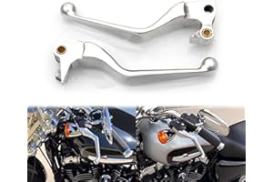 GYMARK Palanca de embrague de freno de motocicleta para Harley Sportster 883 1200 2004-2013, kit de palanca de control manual, accesorios de motocicleta de repuesto (plata)
