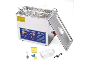 SDKEHUI Ultraschallreiniger 6L, Reiniger ultraschallgerät Ultraschallreinigungsgerät Ultrasonic Cleaner, Heizung Digital Timer, fur glasses Jewellery False Teeth Coins, Reinigungshandschuhen Reinigungskorb