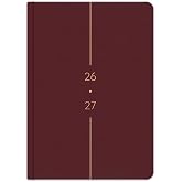 Matt Notebook 2026-2027 A5 Keten Akademik Ajanda 15x21 cm - 17 Aylık Bordo