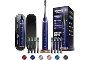 ‎WAGNER STERN Wagner Stern IntelliBrush Series Whitening Elektrische Zahnbürste mit Drucksensor Bietet 4 Putzmodi, 3 Intensitäten, 8 weiche Bürstenköpfe und ein luxuriöses Reiseetui