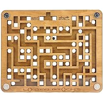 Défi Mental Adulte Logica Jeux - Labyrinthe Du Cnosso En Bois | Casse-tête Niveau 5/6 | Série Euclide | 15x12.5x2cm Série Euclide Logica