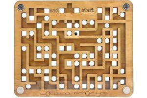 Logica Giochi art. Labirinto di Cnosso - Rompicapo Labirinto in Legno - Difficoltà 5/6 Incredibile - Serie Euclide