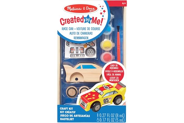 Melissa & Doug Réalise Ta Propre Décoration : Voiture De Course en Bois