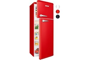 Bomann Double Door Refrigerator DTR 353 (Red) Garantías de electrodomésticos, Rojo, Único