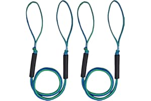 OROOTL Boote Bungee Docking Lines Corda – 2 Pezzi 3/8 in Elastico Bungee Anchor Line Bungee Corde per Barche Jet Ski, PWC, SeaDoo, WaveRunner, Kajak, Ponton (4ft, 5ft, 6ft Lunghezza)