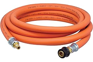 HAMILTON GAS PRODUCTS LTD HAMILTON GAS PRODUCTS BBQ Gas Hose - 3M | Quick Release Caravan Point Gas Hose | Suitable for use with Cadac Portable BBQ's | Compliant with EN-16436-1 | Ideal for Camping & Motorhomes