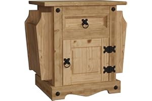 Amazon Brand - Movian Corona Magazintisch, 1 Schublade, massives Kiefernholz, 51,5 x 54 x 38 cm