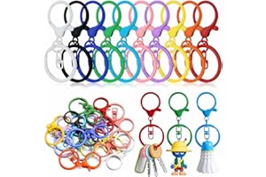 PUERHUACI 100 Piezas Anillas Llaveros,Anillas para Llaveros,Mosquetones Pequeños,Argollas para Llaveros para Bisuteria Artesanías Manualidades DIY