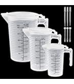 Set Di 6 Misurini In Plastica Con Scala - 25 Ml, 50 Ml, 100 Ml, 150 Ml, 250 Ml, 500 Ml Per Cucina E Lab - Foto 3