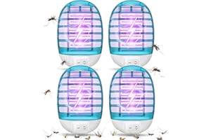 JSUEU Mückenlampe, Insektenvernichter Elektrischer, 4 Stück Mückenschutz Steckdose, UV-Insektenfalle, Moskitoschutz Fliegenfalle für Zuhause, geeignet für Zuhause, Küche, Schlafzimmer, Esszimmer