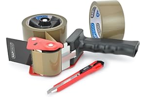 Rapesco 1556 Germ-Savvy Antibactérien 960 Dévidoir de Ruban Adhésif avec 2 Rubans d'Emballage Marron