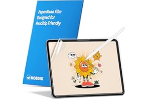 MOBDIK 2 Pack Paper Nano Screen Protector Compatible with iPad Air 13 M3 2025 / M2 2024 & iPad Pro 13 M5 2025 / M4 2024, New Version Crafted for Natural Writing, Less Reflection, Nib Friendly