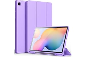CACOE Funda Compatible con Samsung Galaxy Tab S6 Lite 10.4 2024/2022/2020, Ultradelgada Carcasa Compatible con Galaxy Tab S6 Lite 10.4 Pulgadas 2022/2020 Tableta,Violeta