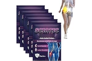 TONISABERY 72PCS Sci/atica Pain Relief Patches,Sci/ATIC Pain Relief Patch,Nerve Pain Relief Products,Sheets Sci/atica Patch,Chinese Pain Relief Plaster,Herbal Patches for Sci/ATIC,Sheets Pain Reducing Patch