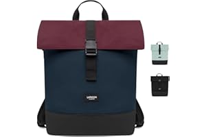 LARKSON Zaino Donna Uomo - Tammo - Borsa per PC Portale, Lavoro, Università e Viaggio - Rolltop Leggero - Impermeabile