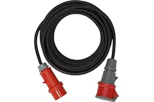 Brennenstuhl CEE Extension Lead with phase inverter IP44 (10m cable, H07RN-F 5G2,5, 5-pole with CEE phase inverter and coupling, for outdoor use IP44, Made in Germany) black