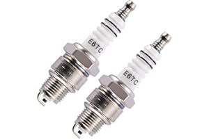 GOOFIT 2pcs/set white E6TC Spark Plug Ignition set Replacement For 2 4 Stroke 50cc 70cc 90cc 110cc ATV 150 Moped Scooter Go Kart Dirt Bike
