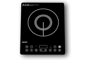 Philips HD4995/00 Induction cooktop, Black and Blue | 2100W | soft touch panel | Fast Gas-Free Cooking | No LPG Required | 11 Preset Menus | 3yrs warranty on coil