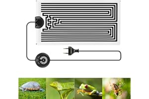 Palmcee Tappetino Riscaldante Rettili Regolabile, Tappetini Riscaldanti Rimovibile sotto Il Serbatoio, Tappetino Riscaldante Non Adesivo per Tartaruga Serpenti Lucertola Geco Granchio Eremita Anfibi