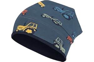 Smarilla Jungen Mütze Übergangsmütze Beanie Fahrzeuge Frühling Herbst Baumwolle