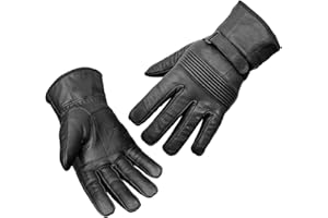ADIX Sports - Black Motorbike Gloves, Thinsulate Thermal Leather, Seasonality and Waterproofing, Colour and Style, Men’s and Women Gloves,