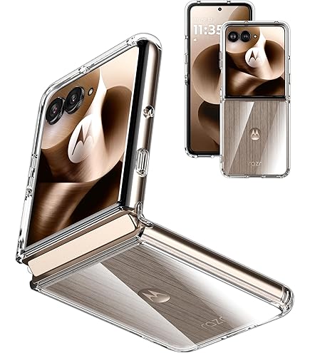 GIOPUEY [3 Pack Protector Trasero Compatible Con Motorola RAZR 60 Ultra/50 Ultra, TPU Flexible, Ultra Delgado, Inastillable, Funda Compatible, Resistente A Los Arañazos - Transparent