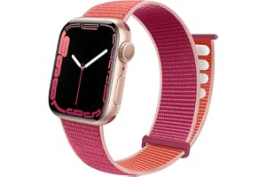 VEMIGON Soft Nylon Sport Strap for Apple Watch 42(S12/11/10) 41 40 38mm | Compatible with iWatch Series 12 11 10 9 8 7 6 5 4 3 2 1, SE3/2/1, Breathable Adjustable Velcro Solo Loop Band