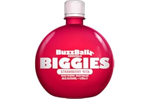 BuzzBallz Biggies: Strawberry Rita 1.75L 13.5% ABV | Premixed Strawberry Flavored Margarita Cocktail | Ready to Drink | Made from Tequila, Vodka & Strawberry