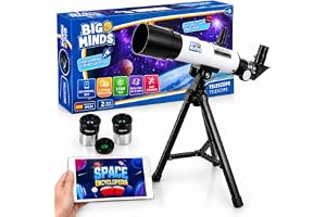 Big Minds - Teleskop för barn med pedagogisk app | Astronomiskt och Terrestriskt Teleskop