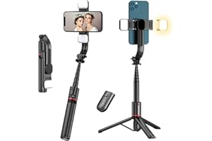 ‎FEEGAR F FEEGAR Flash KIJEK SELFIE STICK TRIPOD BLUETOOTH STATYW do telefonu smartfonu 3w1, 2 x SWIATŁO LED, Długość 1085mm