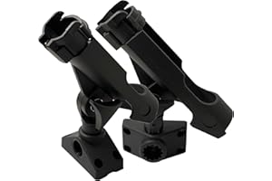 ‎HIUMI Pack of 2 Baitcaster/Spinning Rod Holder with Side Deck Mount