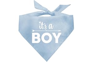 Tees & Tails It's A Boy or It's A Girl Gender Reveal Baby Shower Dog Bandana (rosa o blu)