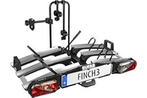 EUFAB 11598 Finch Porte-vélos pour 3 vélos, Noir