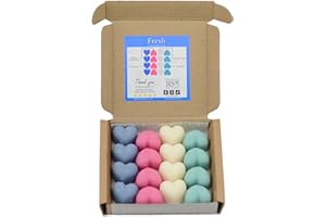 RS Wellness Fresh Mixed Highly Scented Wax Melts - 16 Heart Wax Melts Gift Set - Highly Scented Handmade Home Fragrance - Vegan & Pet Friendly