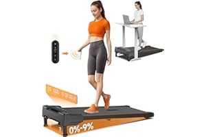 REPOWER Walking Pad mit Steigung, Automatische 9% Neigungsverstellung, 2.5HP Walkingpad Leise mit Fernbedienung bis 6 km/h, Laufband für zuhause, 136 kg Belastbarkeit