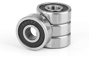 JESUSTREE 4 Piezas 605-2RS Rodamientos de Bolas 5x14x5mm, Acero al Cromo y Prelubricados, Rodamientos Rígidos de Goma Miniaturas con doble blindaje, para Monopatines, Patines de Rueda, patines en línea
