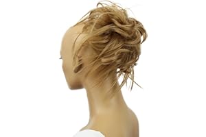 CAISHA XXL Parrucchino Leggermente Ondulato Elastico Per Capelli Acconciatura Da Sposa Disordinato Bionda Media G16F