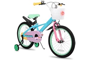 STITCH MACARONS 12/14/16/18 inch kids bike for 2-8 girls, girls bike with stablisers and basket,pink/blue