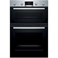 Bosch MHA133BR0B Serie 2 Built-in Double Oven with EcoClean Direct, 3D Hotair and LED display, Stainless steel