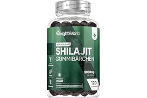 ‎WEIGHTWORLD Himalaya Shilajit Gummies 5000mg - 120 Gummibärchen für 2 Monate - Mit Vitamin A (Retinylpalmitat) & Kalium (Kaliumcitrat) - Mumijo Shilajit Extrakt - WeightWorld