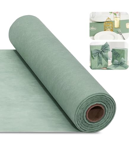 Chemin De Table Dentelle Vert 15 Cm X 25 M - Décoration Mariage, Baptême, Fêtes