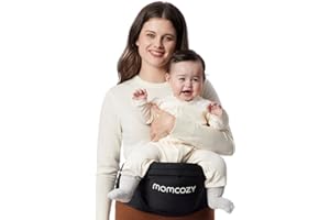 Momcozy Nosidełko dla niemowląt - regulowany pas z oryginalnym ochraniaczem brzucha 3D i deską do masażu EVA, ergonomiczne nosidełko z różnymi kieszeniami dla noworodków i małych dzieci do 20 kg