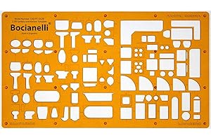 BOCIANELLI 1:50 Stencil Sagoma Maschera Progetti Architettonici Scala Simboli Arredamenti Progettazione D'interni