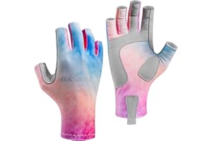 Bassdash ALTIMATE UPF 50+ Damen Angeln Handschuhe UV Sonnenschutz Fingerlos Für Kajak Fahren Paddeln Wandern Radfahren Fahren Training