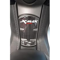 labelbike - Autocollant 3D Moto Réservoir Protection et Décoration en Résine Compatible avec Yamaha Xmax 125-250 2014 Couleur Carbon Blanc