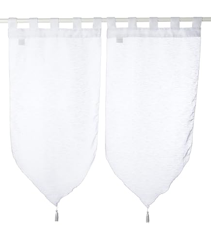 1Pc Rideau Voilage Brise-bise avec Broderie Rideaux Courts Décoration