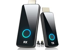 PWAYTEK Transmisor y Receptor HDMI inalámbrico 4K – 1080P a 60 Hz de Salida, Alcance de 100 ft/30 m, Doble Banda 2,4 G/5G, Plug & Play para PC/Ordenador portátil/TV/proyector