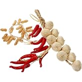 3 String Artificial Garlic Hanging Fake Chili Vegetable Fake Peppers Photography Props Wall Garland Farmhouse Decor Mexican K