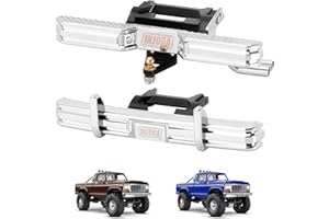 INJORA Vorne und Heckstoßstange mit Doppel-Auspuff CNC Aluminium Stoßstangen-Set für 1/18 RC Crawler TRX4M High Trail F150 Upgrade